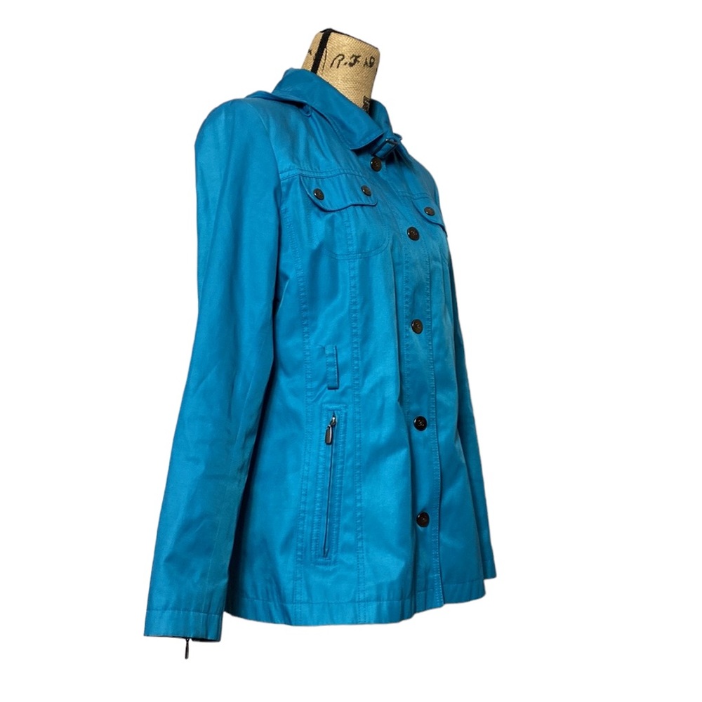 Gallery Vintage Blue Snap Closure Jacket M - Picture 3 of 13